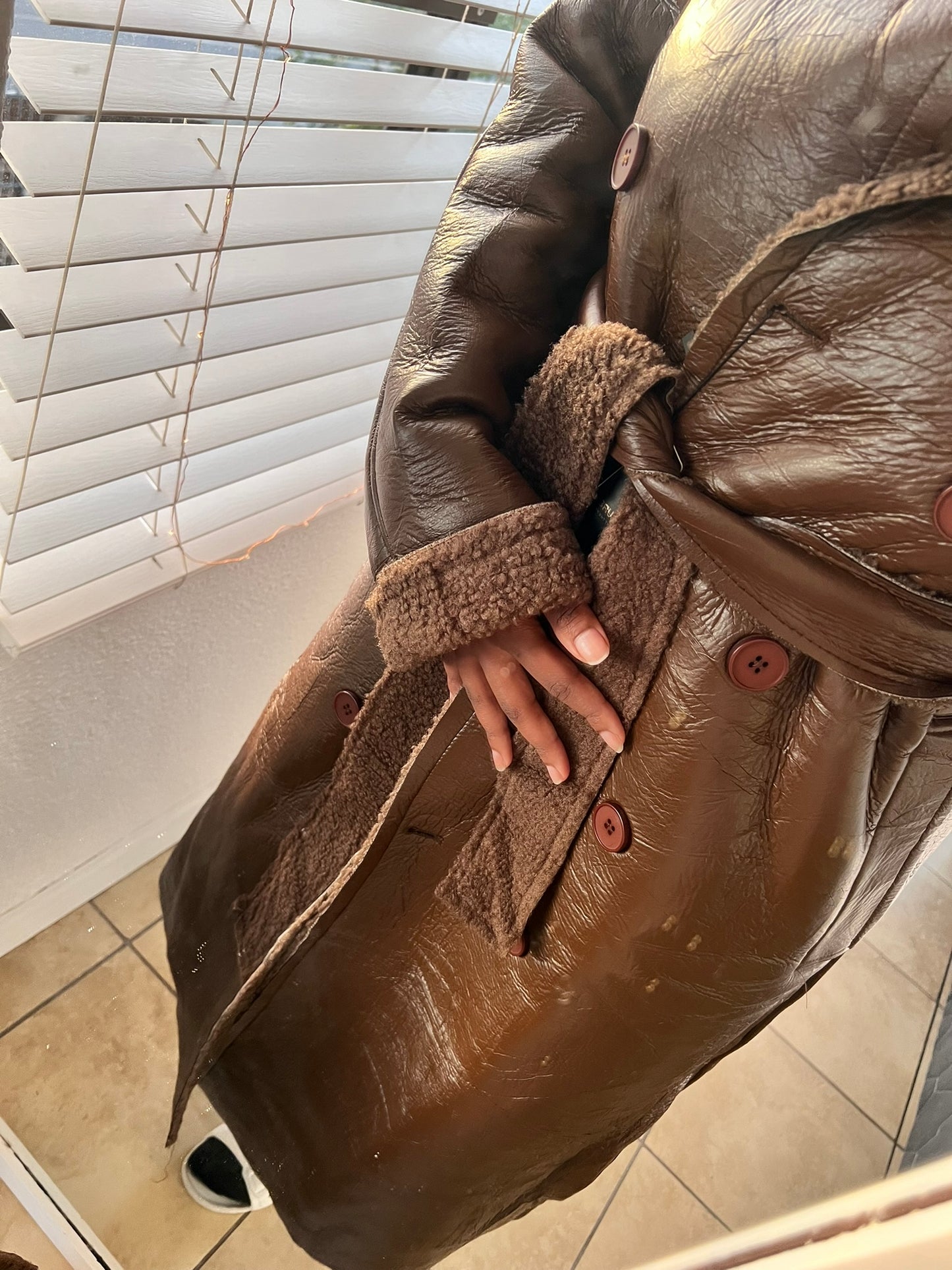 Classic Brown Double-breasted Trench Coat